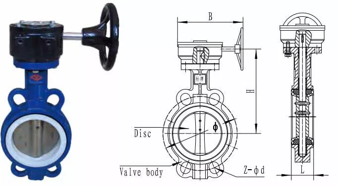 Hand wheel operated butterfly valve Hand wheel operated butterfly valve